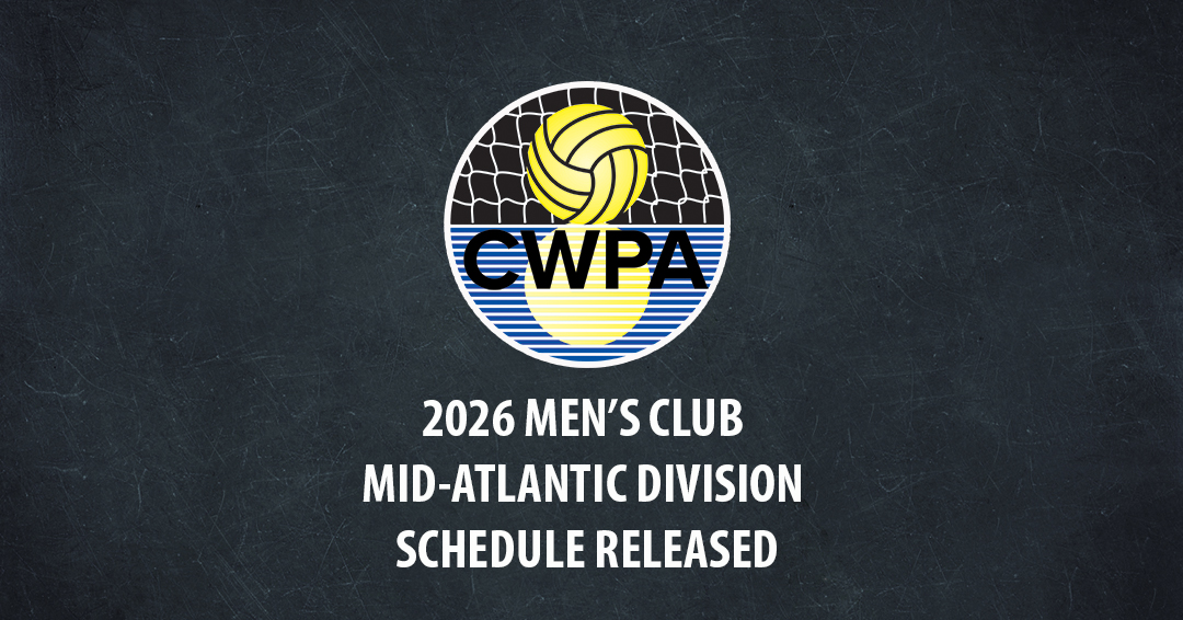 Collegiate Water Polo Association Releases 2026 Men’s Collegiate Club Mid-Atlantic Division Schedule