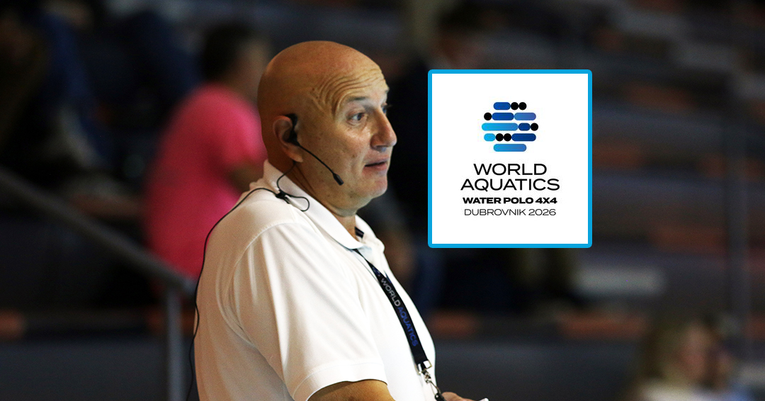 Collegiate Water Polo Association/Mid-Atlantic Water Polo Conference/Northeast Water Polo Conference Referee Tony Karaman Officiates World Aquatics Water Polo 4×4 Open Championships 2026 All-Star Exhibition Match